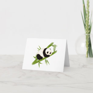 All Occasion Panda Bear Blank Folded Greeting Card