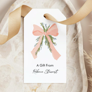 All Occasion Pink Bow A Gift From Personalised Tags