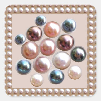 All occasion : Super Jewel PEARL GIFTS Square Sticker