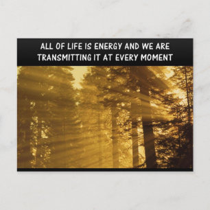 All of Life is Energy Spiritual Metaphysical Quote Postcard