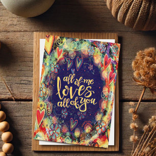 All of Me Loves All of You Colourful Modern Fun Card