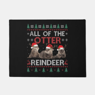 All Of Otter Reindeer Christmas Ugly Pyjamas Xmas Doormat