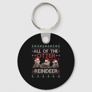 All Of Otter Reindeer Christmas Ugly Pyjamas Xmas Key Ring