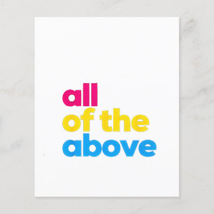 All of the Above Pansexual LGBT Pride Month Flyer