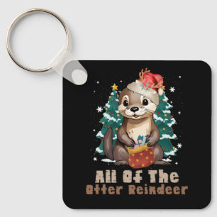 All of the Otter Reindeer Funny Christmas Animal F Key Ring
