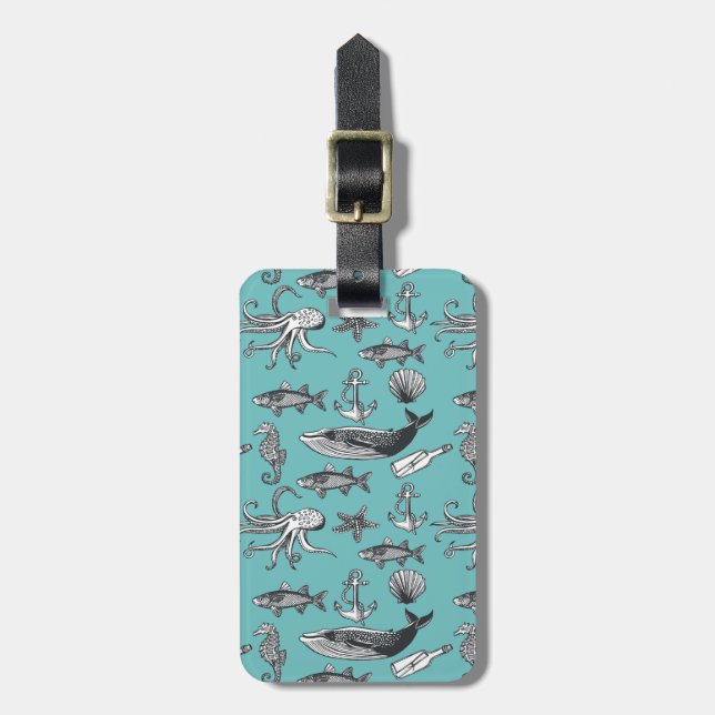 All Of The Sea Pattern Luggage Tag (Front Vertical)