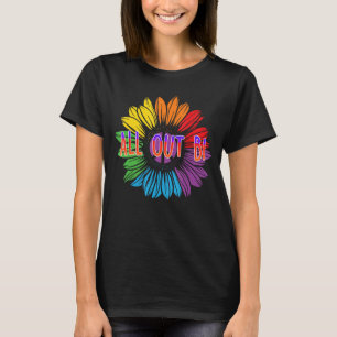 All Out Bi Bisexual Motivational Quote Bi Pride T-Shirt