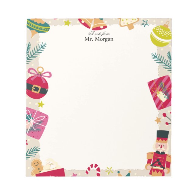 All-Out Christmas Features Notepad (Front)