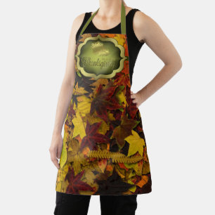 All-Over Apron - Autumnal Happy Thanksgiving