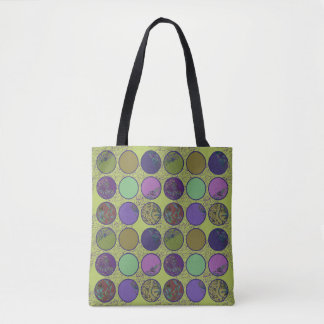 All-Over Dense Abstract Circle Pattern Tote Bag