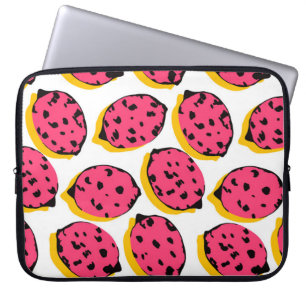 all over lemon patternabstract,art,background,cart laptop sleeve