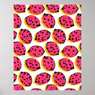 all over lemon patternabstract,art,background,cart poster