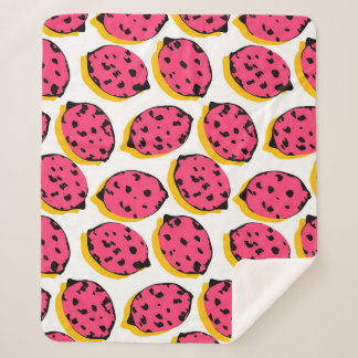 all over lemon patternabstract,art,background,cart sherpa blanket