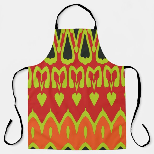 All-Over Print Apron, A multicolor fabric pattern  Apron (Front)
