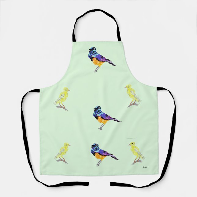 All-Over Print Apron : Birds (Front)