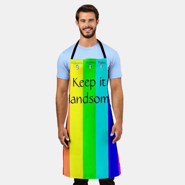 All Over Print Apron Keep it Handsome Penguin (Worn)