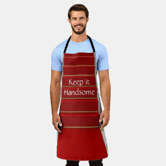 All Over Print Apron Keep it Handsome Red Carpet