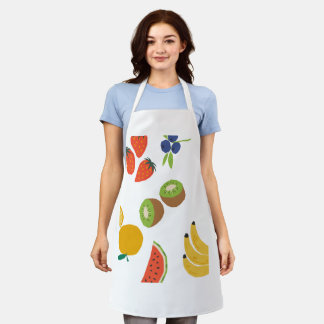 All-Over Print Apron, Medium fruits Apron
