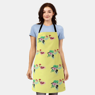 All-Over Print Apron Roses on a Vine