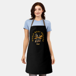 All-Over Print Apron WORLD BEST GRILLER DAD