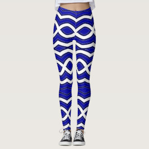 All-Over-Print blue colour "Ratti_Creative_Arts" Leggings