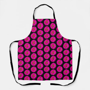 All over print Bright Pink Zinnia  Apron