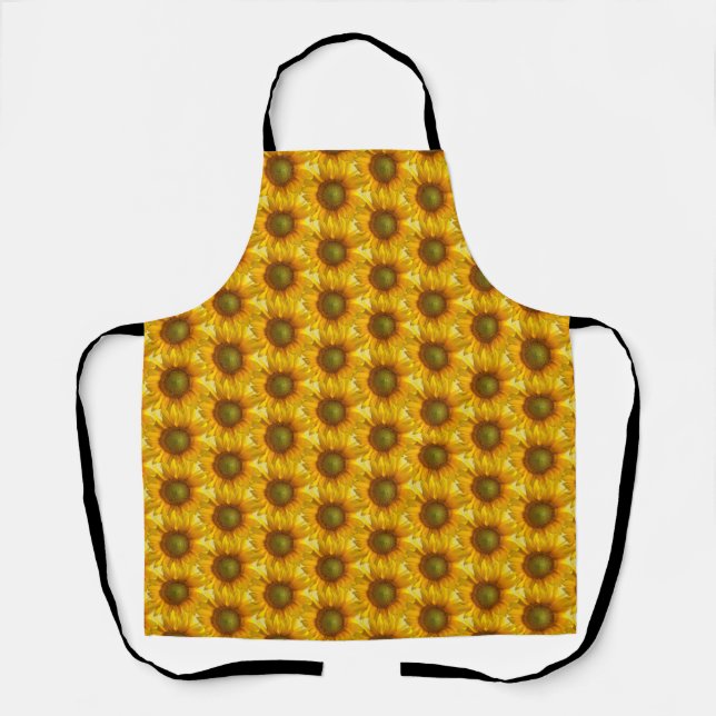 All over print Bright Yellow Sunflower  Apron (Front)