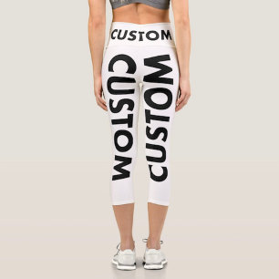 All Over Print Custom Capris High Waist Yoga Pants