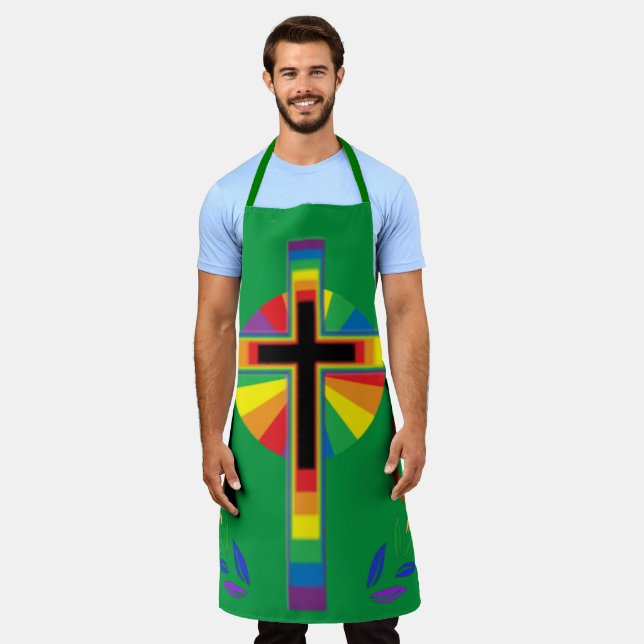 All-Over Print Gay Christian Clergy  Apron (Worn)