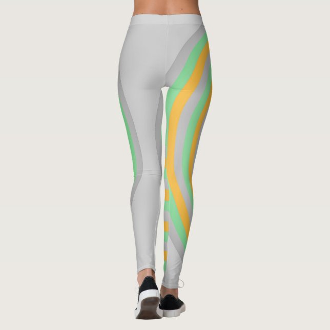All Over Print Leggings with Circular Design (Back)