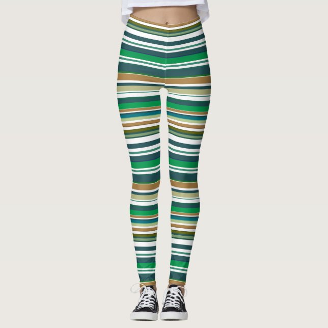  All-over print Striped Leggings (Front)