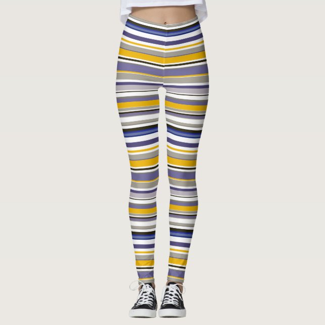  All-over print Striped Leggings (Front)