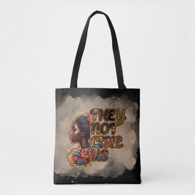 All-Over-Print Tote Bag, Medium – They Not Like Us (Front)