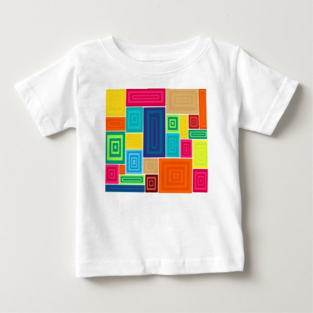 All Over Rectangles Baby T-Shirt (Front)