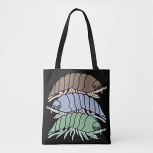All-Over Tote - 3 Pill Bugs (black) Bag