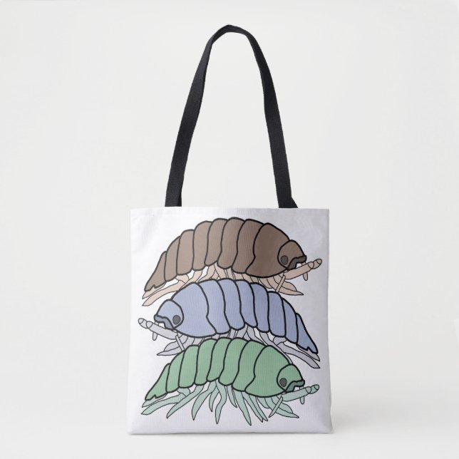 All-Over Tote - 3 Pill Bugs (white) Bag (Front)