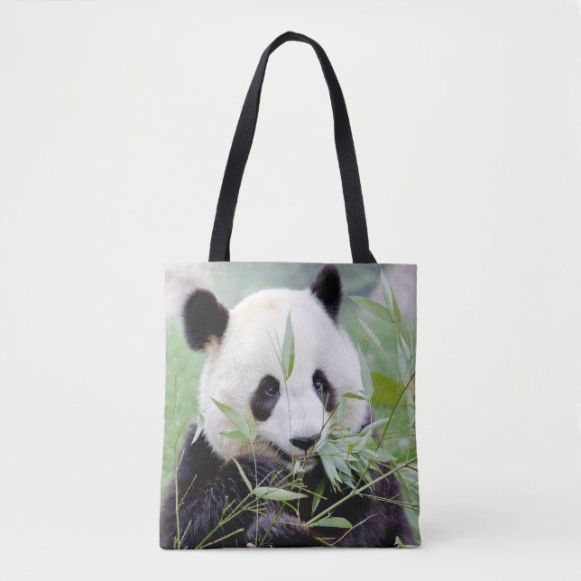 All over tote bag. Photo giant panda, panda geant. (Front)