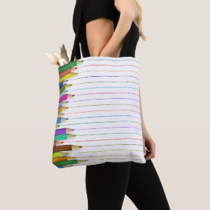 All-Over Tote - Colored Pencil Lines Bag
