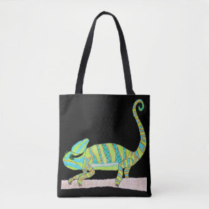All-Over Tote - Green Chameleon (black) Bag
