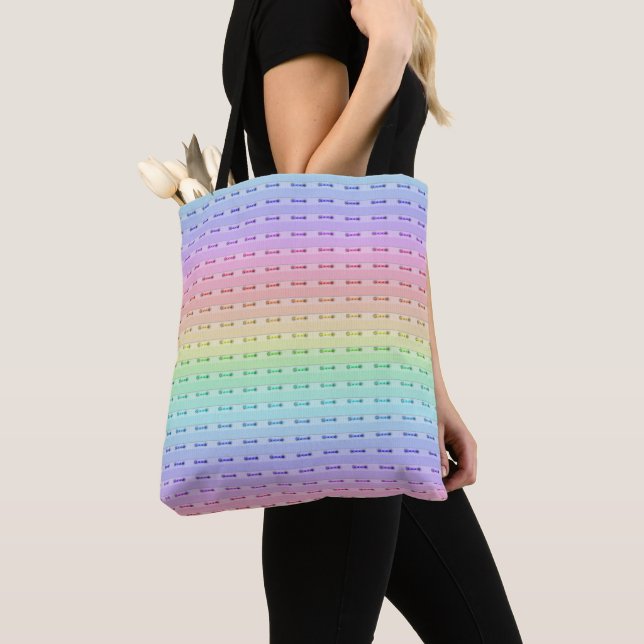 All-Over Tote - Rainbow Stitching (Close Up)