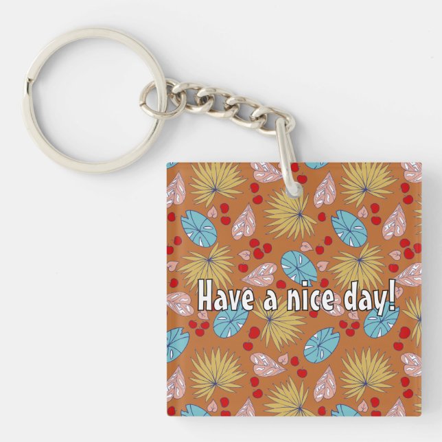 all over tropical key ring (Front)