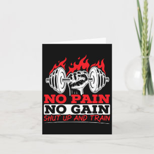 All Pain No Gains Gym Weightlifting Bodybuilding F Card
