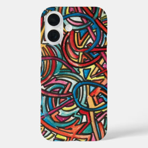 All Paths End There-Hand Painted Abstract Art iPhone 16 Case