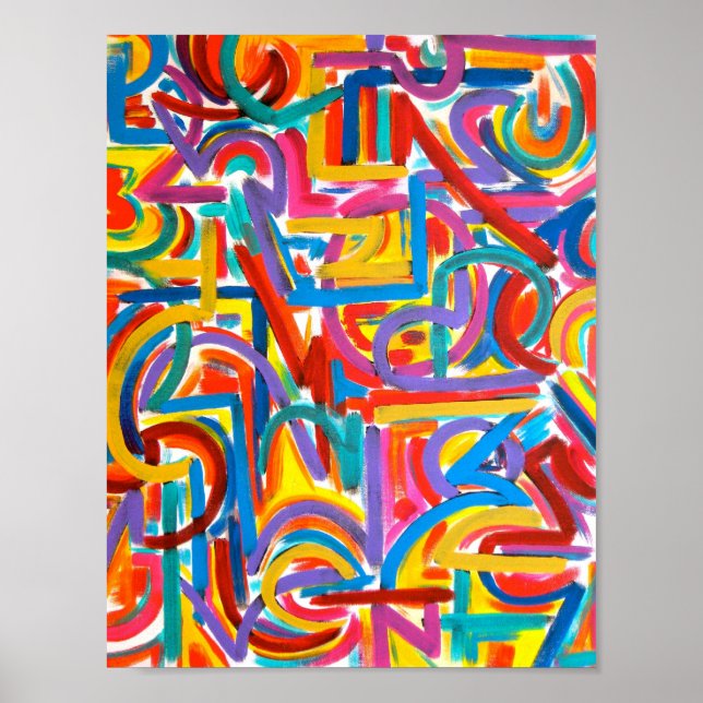 All Paths Go There - Abstract Art Hand Painted Poster (Front)