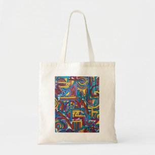 All Paths Go There-Hand Painted Abstract Art Tote Bag