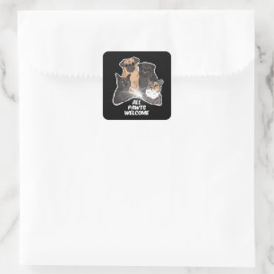 All Pawts Welcome Classic Round Stickers