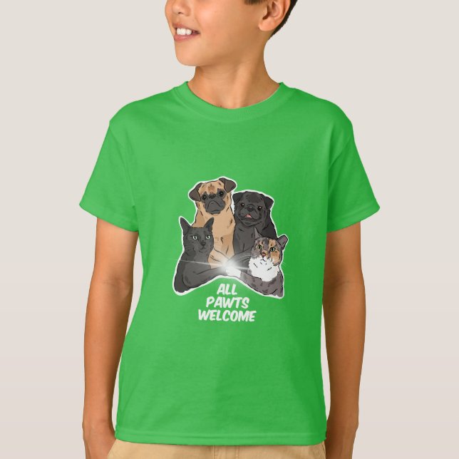 All Pawts Welcome Kids' Basic T-Shirt (Front)
