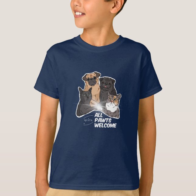 All Pawts Welcome Kids' Basic T-Shirt (Front)