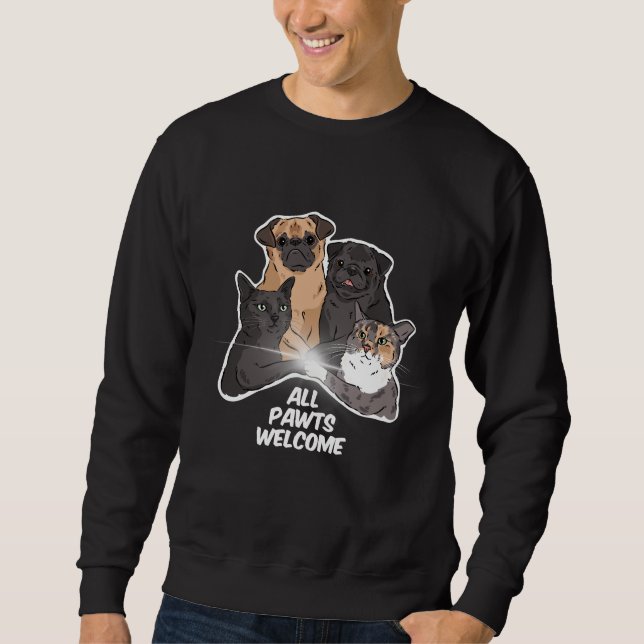 all pawts welcome sweatshirt no logo (Front)