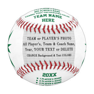 All Player's Name, Personalized, PHOTO BASEBALL